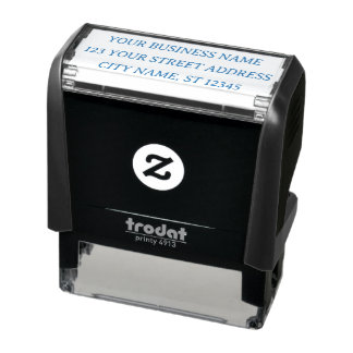 Modern Minimalist Business Name Return Address Self-inking Stamp