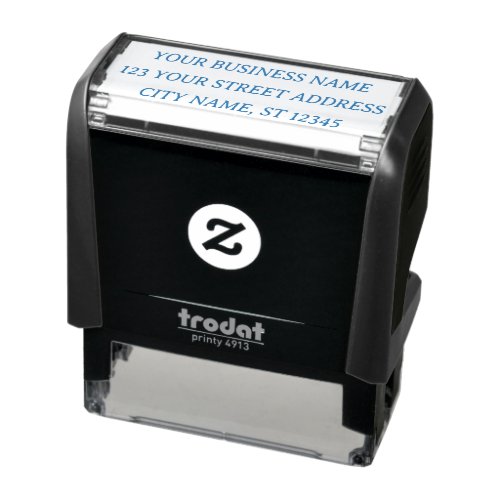 Modern Minimalist Business Name Return Address Self_inking Stamp