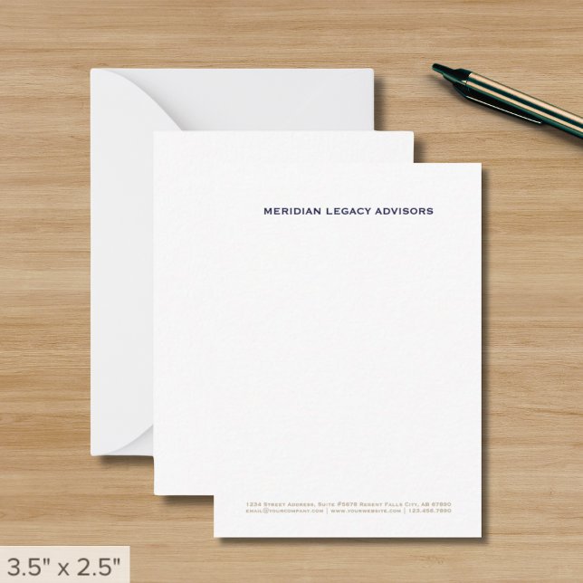 Modern Minimalist Business Note Card (Creator Uploaded)
