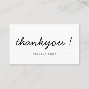 Modern Minimalist Business Thank You Order Insert