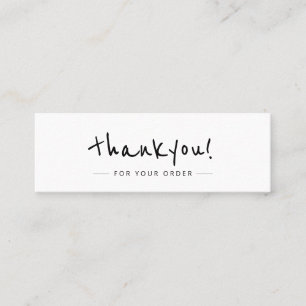 Modern Minimalist Business Thank You Order Insert
