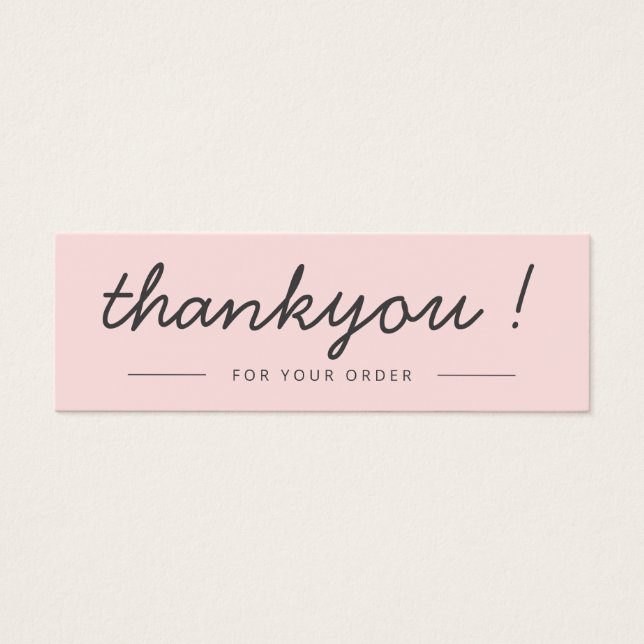 Modern Minimalist Business Thank You Order Insert (Front)