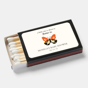 Modern Minimalist Butterfly Baby Shower Matchboxes