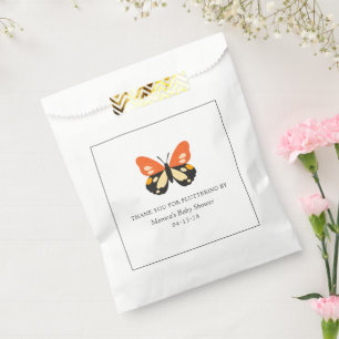 Modern Minimalist Butterfly Baby Shower Thank You Favor Bag