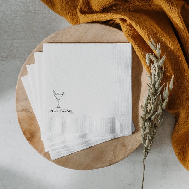 Modern Minimalist Calligraphy Birthday Party Napkins (Creator Uploaded)