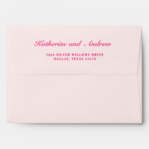 Modern Minimalist Calligraphy Custom Name Wedding Envelope