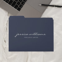 Modern Minimalist Calligraphy File Folder