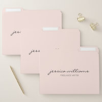 Modern Minimalist Calligraphy File Folder