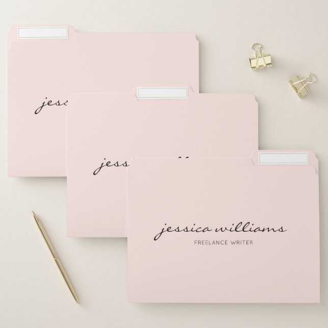 Modern Minimalist Calligraphy File Folder (Set)