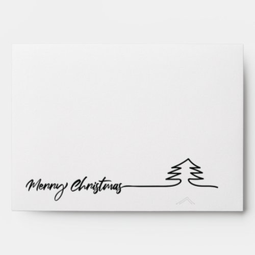 Modern minimalist calligraphy Merry Christmas Envelope