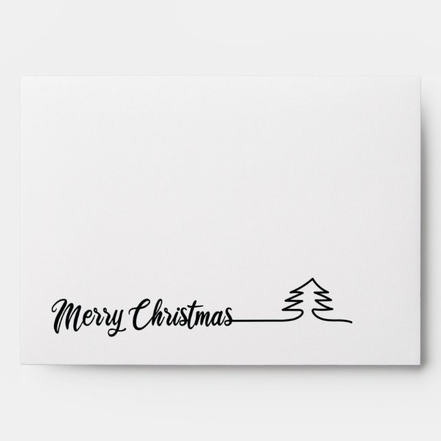 Modern minimalist calligraphy Merry Christmas Envelope (Front)