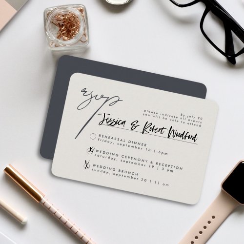 Modern Minimalist Calligraphy Multi_Event RSVP