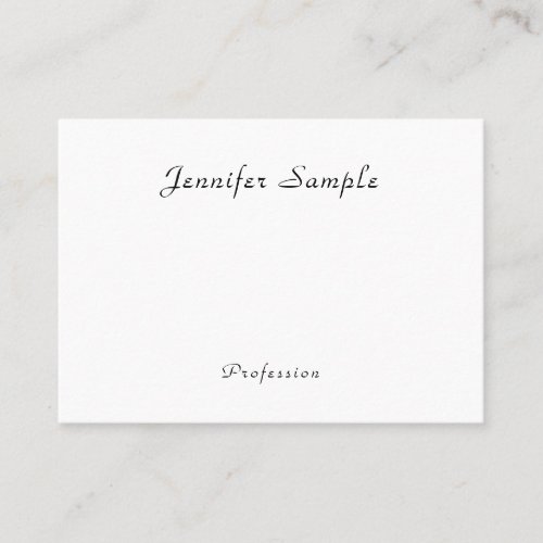 Modern Minimalist Calligraphy Name Template Trendy Business Card