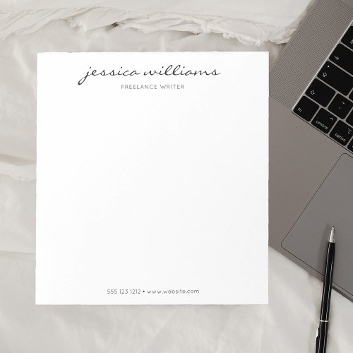 Modern Minimalist Calligraphy Professional Notepad