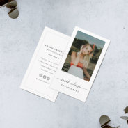 Modern Minimalist Calligraphy Script Photography Business Card at Zazzle