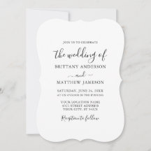 Modern Minimalist Calligraphy Script Wedding