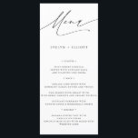 Modern Minimalist Calligraphy Script Wedding Menu<br><div class="desc">Set the tone for your wedding celebration with these Modern Minimalist Calligraphy Script Wedding Menu Cards.  These classic menus feature a beautiful calligraphy script and clean layout,  making them the perfect addition to your wedding reception,  rehearsal dinner,  or bridal shower.</div>