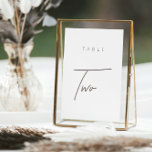 Modern Minimalist Calligraphy Wedding Table Number<br><div class="desc">Design features an handwritten font and modern minimalist design. Designed to coordinate with for the «ESSENTIALS» Wedding Invitation Collection. To change details,  click «Personalize». View the collection link on this page to see all of the matching items in this beautiful design or see the collection here: https://bit.ly/3iNzQAD</div>