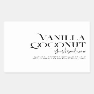 Modern minimalist candle branding label