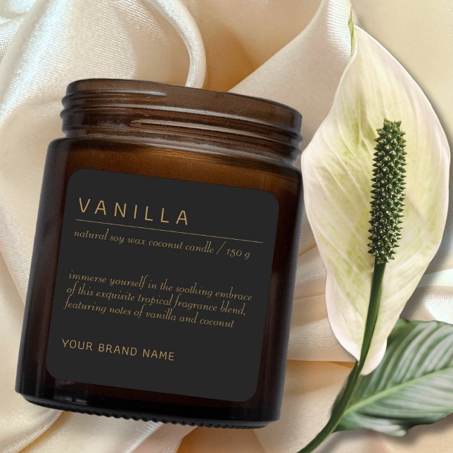 Modern minimalist candle cosmetics product label (Creator Uploaded)