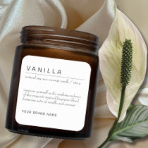 Modern minimalist candle cosmetics product label