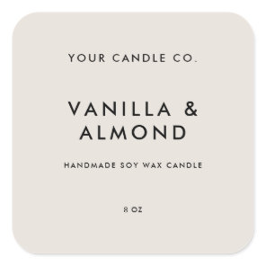 Modern Minimalist Candle Label
