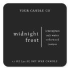 Modern Minimalist Candle Packaging Label Black