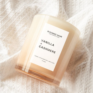 Modern Minimalist Candle Product Label