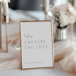 Modern Minimalist Capture The Love Sign Invitation