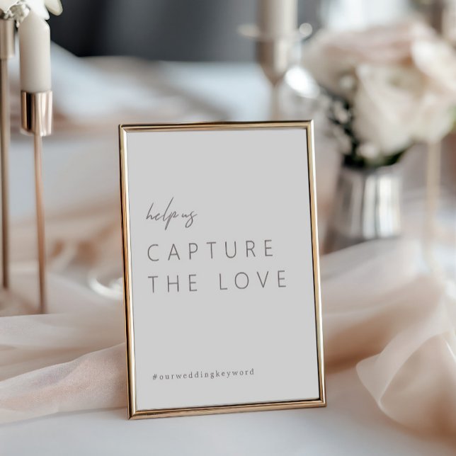 Modern Minimalist Capture The Love Sign Invitation (Modern Minimalist Capture The Love Sign)