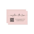 Modern Minimalist Capture The Love Wedding Qr Code