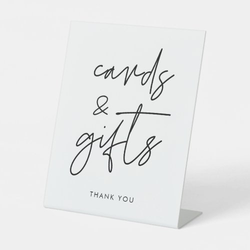 Modern Minimalist Cards  Gifts wedding Pedestal Sign