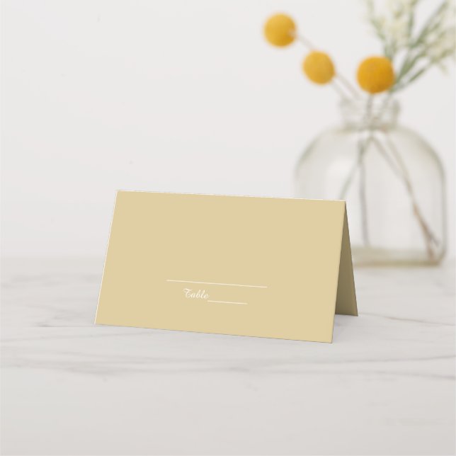 Modern Minimalist Cashmere Wedding  Place Card (Front)