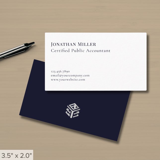 Modern Minimalist Certified Public Accountant Business Card (Creator Uploaded)