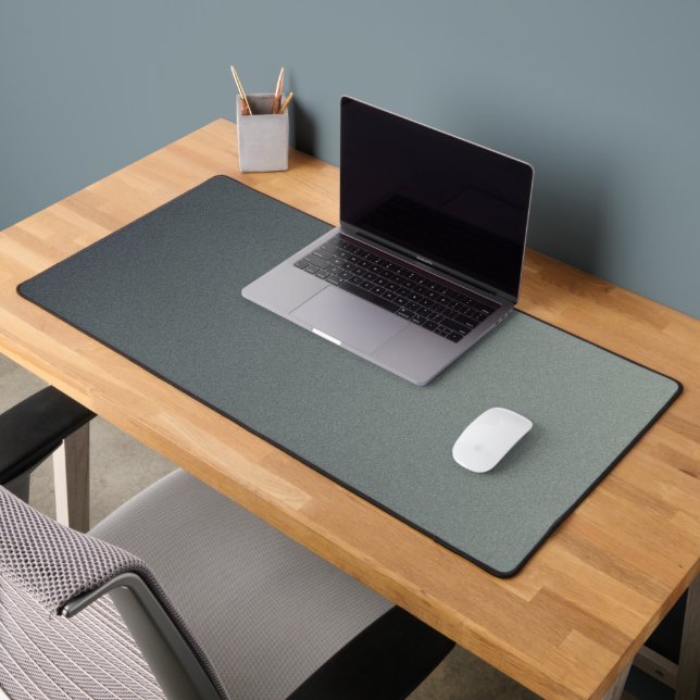 Modern Minimalist Charcoal Grey Grainy Gradient Desk Mat (Office 2)