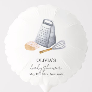 Modern Minimalist Chef Kitchen Baby Shower Balloon