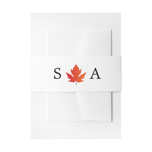 Modern Minimalist Chic Fall Wedding Invitation Belly Band (Front Example)
