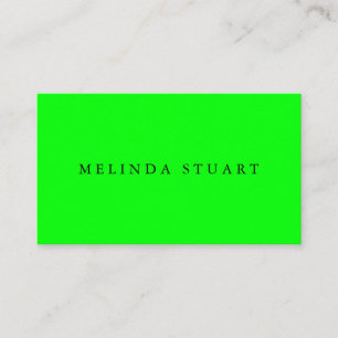 Modern Minimalist Chic Lime Green Business Card