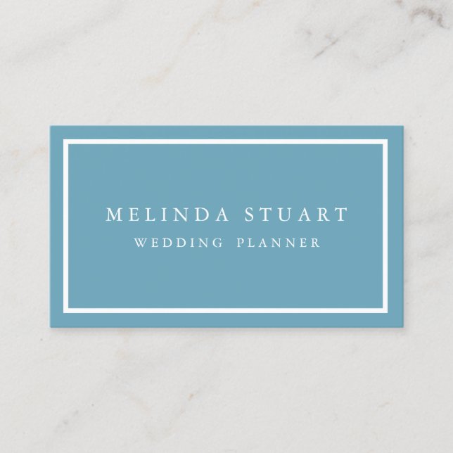 Modern Minimalist Chic Navy Blue Business Card (Front)