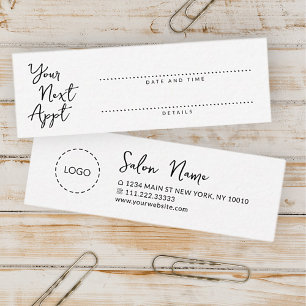 Modern Minimalist Chic Next Appointment Card