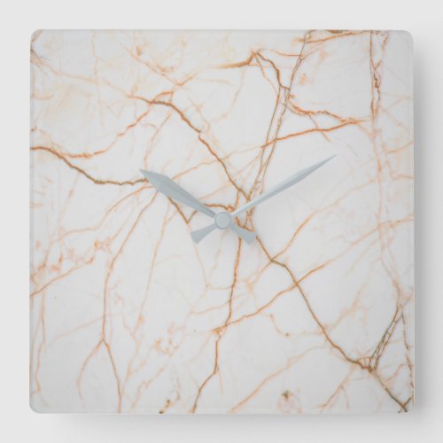 modern minimalist chic scandinavian white marble square wall clock