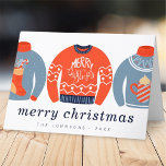 Modern Minimalist Chic Ugly Knitted Sweater Holiday Card<br><div class="desc">Design is composed of Modern Minimalist Chic Ugly Knitted Sweater

Available here:
http://www.zazzle.com/store/selectpartysupplies</div>