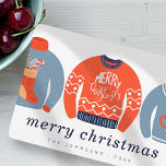 Modern Minimalist Chic Ugly Knitted Sweater Holiday Card<br><div class="desc">Design is composed of Modern Minimalist Chic Ugly Knitted Sweater

Available here:
http://www.zazzle.com/store/selectpartysupplies</div>