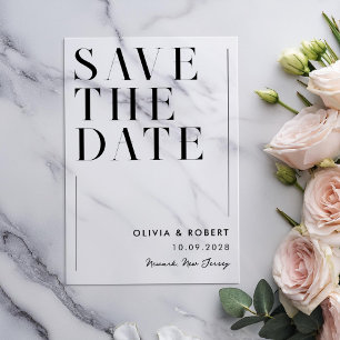 Modern Minimalist Chic Wedding Acrylic Invitations