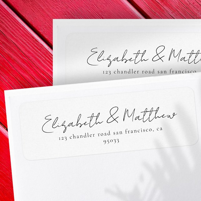 Modern Minimalist Chic Wedding Return Address Label (Creator Uploaded)
