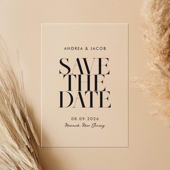 Modern Minimalist Chic Wedding Save the Date (Creator Uploaded)