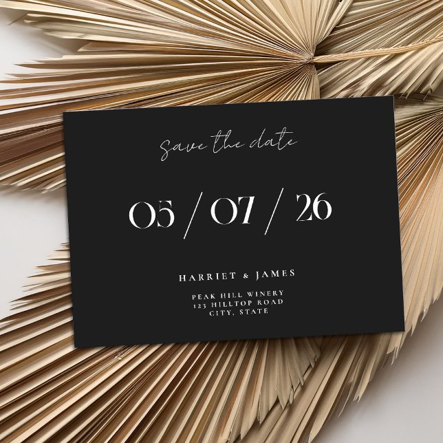 Modern Minimalist Chic Wedding Save the Date (Creator Uploaded)