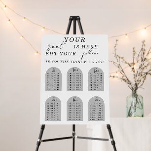 Modern Minimalist Chic White Seating Chart Wedding Foam Board