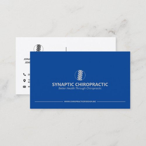 Modern Minimalist Chiropractor Business Cards