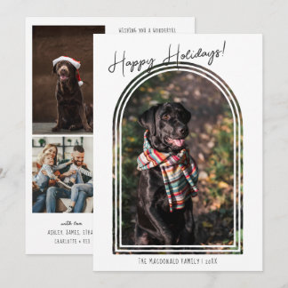 Modern Minimalist Christmas | 5 Photo Arch Frame Holiday Card